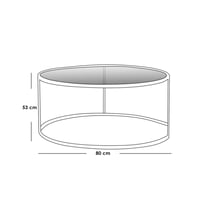 طقم طاولات قهوة 5 قطع - ذهبي