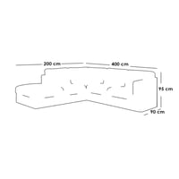 كنبة زاوية 400×200×95×90