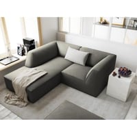 كنبة زاوية سويدي و خيش - رمادي