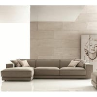 كنبة زاوية 280×180×87×85 سم - بيج