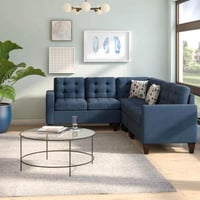 كنبة زاوية - خشب سويدي - أزرق - 320×150×95×85 سم