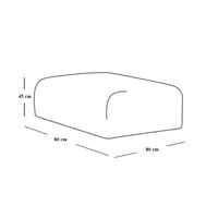 كنبة ركنة خشب طبيعي و كتان - رمادي