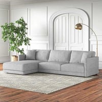 كنبة زاوية 90×85×300×200 سم - رمادي