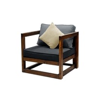 كرسي مفرد لطقم جلسات خارجية مربع