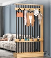 حاجز جداري بتصميم رائع-للصلات والمداخل - خشبي فاتح