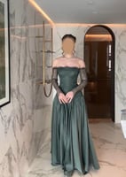 فستان دانتيل اخضر مميز