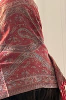 شال كشميري - أحمر