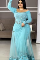 فستان كلوش تل سماوي