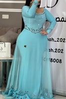 فستان كلوش تل سماوي