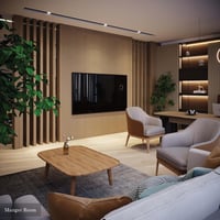 تصميم مكاتب تجارية مودرن مساحة 100 متر مربع