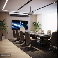 تصميم مكاتب تجارية مودرن مساحة 100 متر مربع