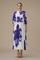 فستان طويل بليسيه مورد