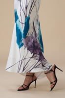 فستان ماكسي أوف شولدر بطبعة زهور