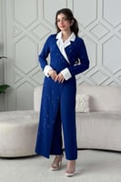 جمبسوت لف مزين بالفصوص لون ازرق