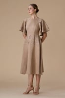 فستان بيج ميدي بأكمام كاب