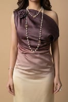 فستان ميدي بكتف واحد