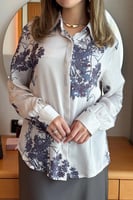 قميص بطبعة اشجار لون موف