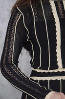 فستان ماكسي تريكو مبطن لون اسود