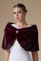 شال فرو قصير برغندي