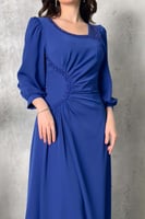 فستان ازرق سهرة طويل