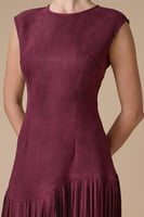 فستان برغندي ميدي شامواه