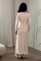 فستان بيج سهرة ماكسي بأكمام طويلة