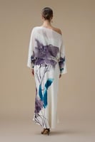 فستان ماكسي أوف شولدر بطبعة زهور