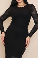 فستان ميدي تريكو بقصة ضيقة