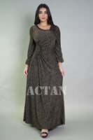 فستان اسود ماكسي باكمام طويلة