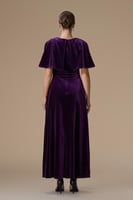 فستان موف طويل مخمل