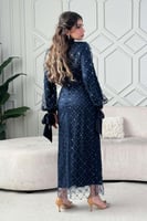 فستان ماكسي تول مزين بالؤلؤ