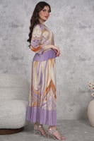 طقم بلوزة وتنورة بليسية مموج