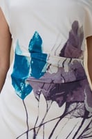 فستان ميدي أوف شولدر بطبعة زهور