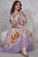 طقم بلوزة وتنورة بليسية مموج