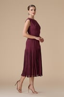 فستان برغندي ميدي شامواه