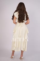 فستان ميدي بكرانيش لون بيج