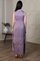 فستان طبقات غير متساوي الطول لون بنفسجي