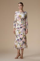 طقم بيج ميدي مشجر بطبعات باستيل