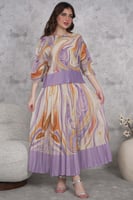 طقم بلوزة وتنورة بليسية مموج