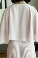 فستان شيفون طويل بليسيه لون وردي