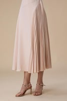 فستان ماكسي وردي بكتف واحد