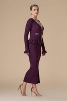 فستان موف ميدي محبوك