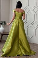 فستان سهره نسائي لون أخضر