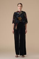 جمبسوت اسود مخمل بكاب مشجر