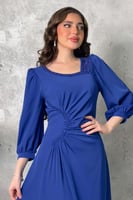 فستان ازرق سهرة طويل