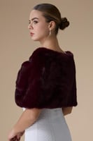 شال فرو قصير برغندي