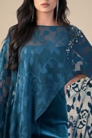 جمبسوت مخملي بوشاح طبعة زهور