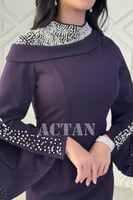 فستان بنفسجي سهرة ماكسي