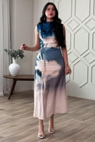 فستان درابية بطبعة أزهار