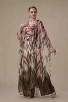 طقم جمبسوت واسع شيفون بنقشة متدرجة